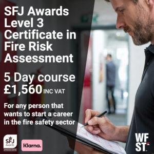 SFJ Awards Level 3 Certificate in Fire Risk Assessment